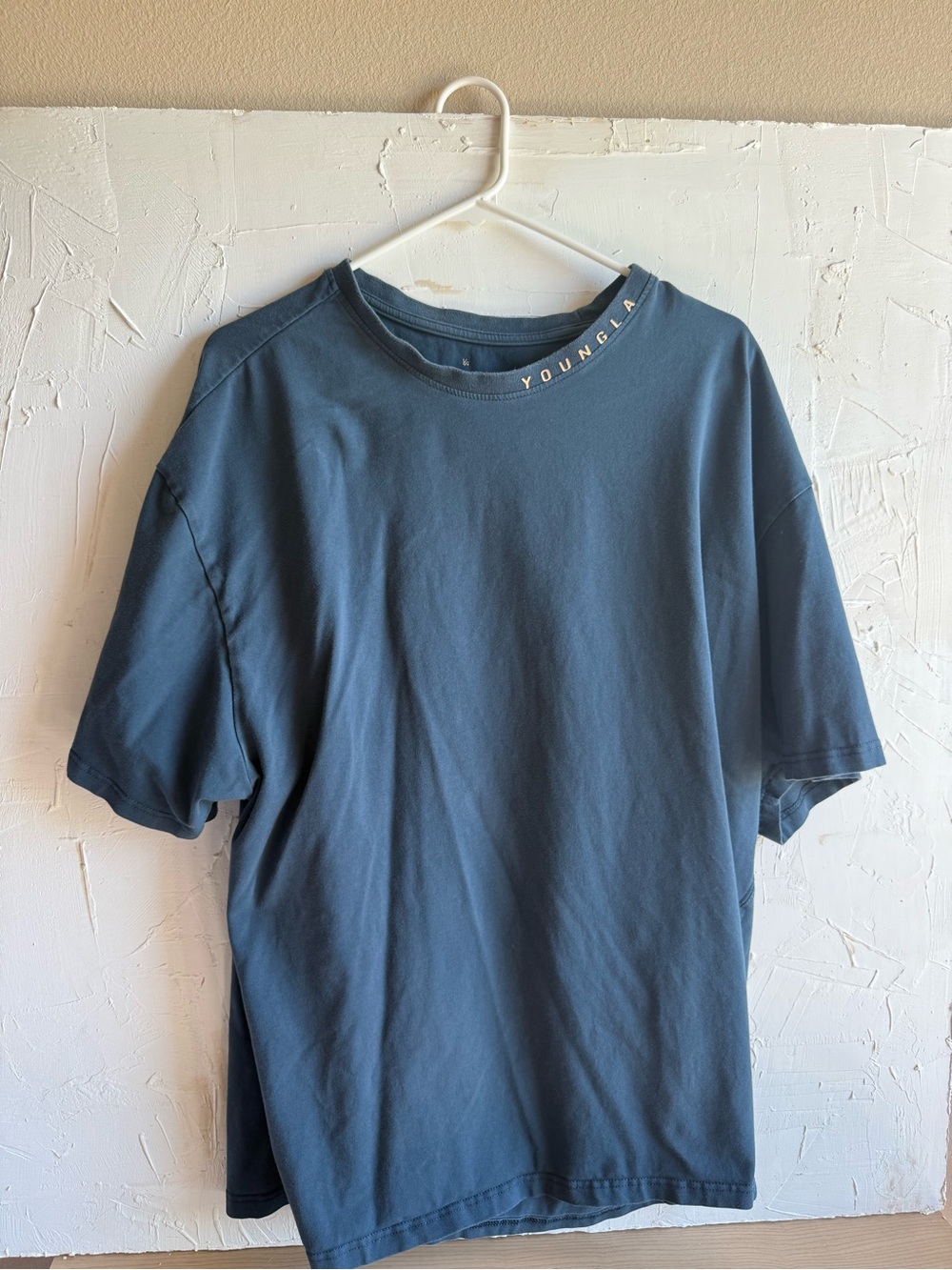 YoungLA Short-Sleeve Crewneck Tee in Slate Blue